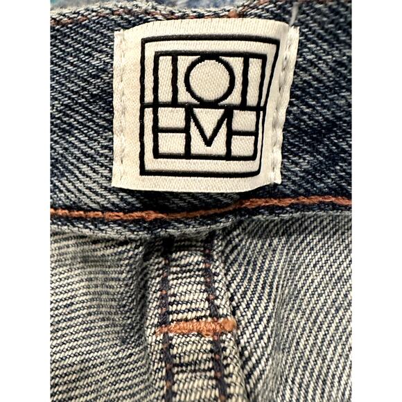 Toteme High‑Rise Straight Jeans –  Regular Length Denim – Blue – Size 23/32 - Picture 2 of 8